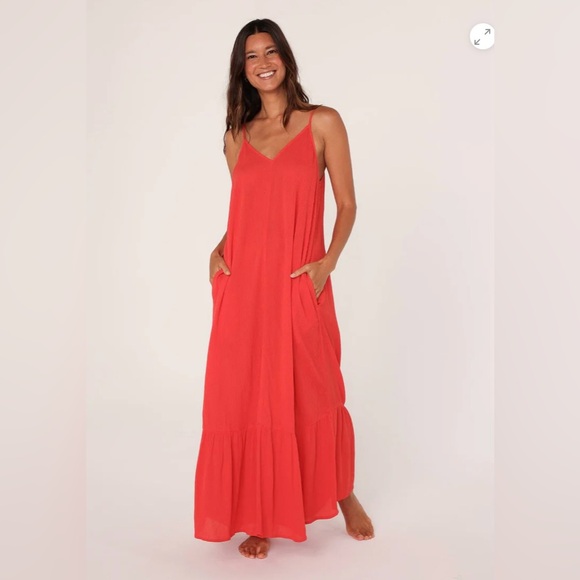 Ania Red Maxi Dress - Picture 1 of 7
